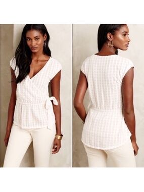 Anthropologie Deletta Malpelo Wrap Top S